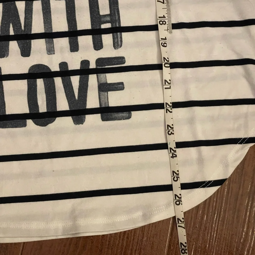 🚨 SOLD 🚨Vanilla Sugar stripe Tee Shirt Blue Black White size XL Do All Things - Picture 8 of 11